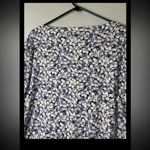 Ralph Lauren LRL Black Label Short Sleeve Cotton Floral Top Blouse Size 1X - Picture 4 of 10